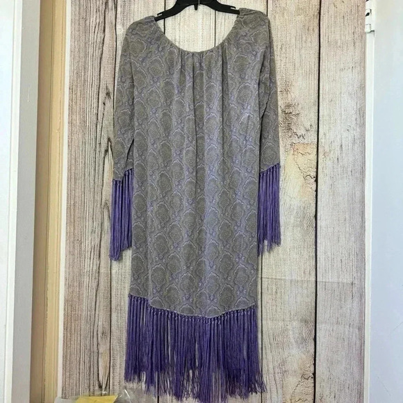 Vintage Rare 2004 Michael Kors Womens lavender multi 100% silk Dress size 2 - Picture 8 of 11